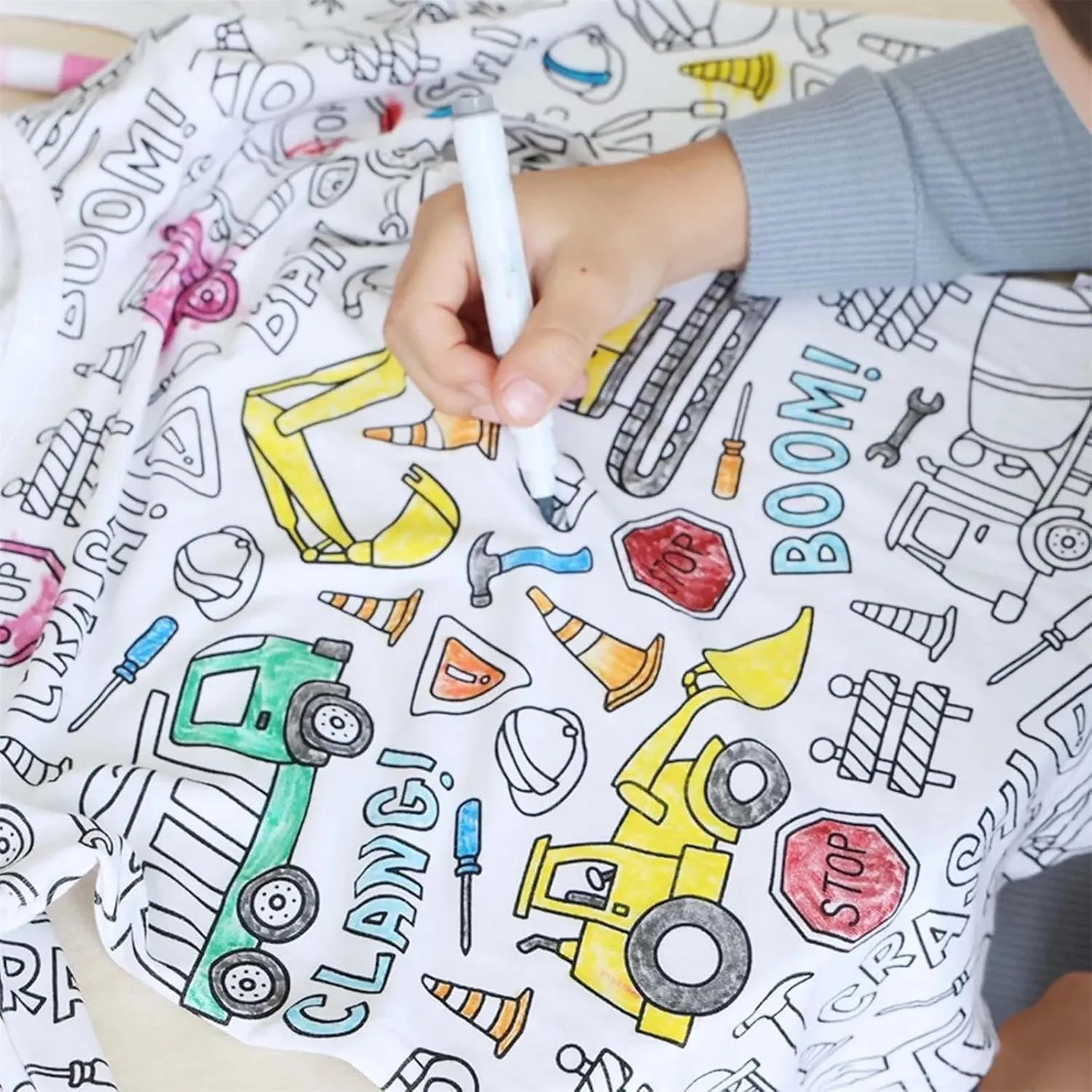 Funny DIY Hand Painted Hoodies for Teen Girls Kid Color Your Own with Marker Sweashirt Can Play and Wear 2-12T