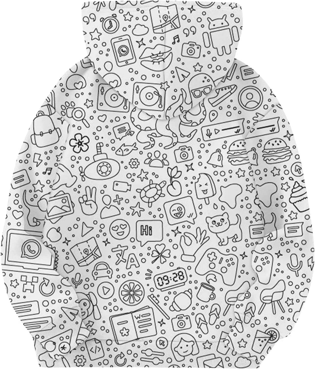 Funny DIY Hand Painted Hoodies for Teen Girls Kid Color Your Own with Marker Sweashirt Can Play and Wear 2-12T