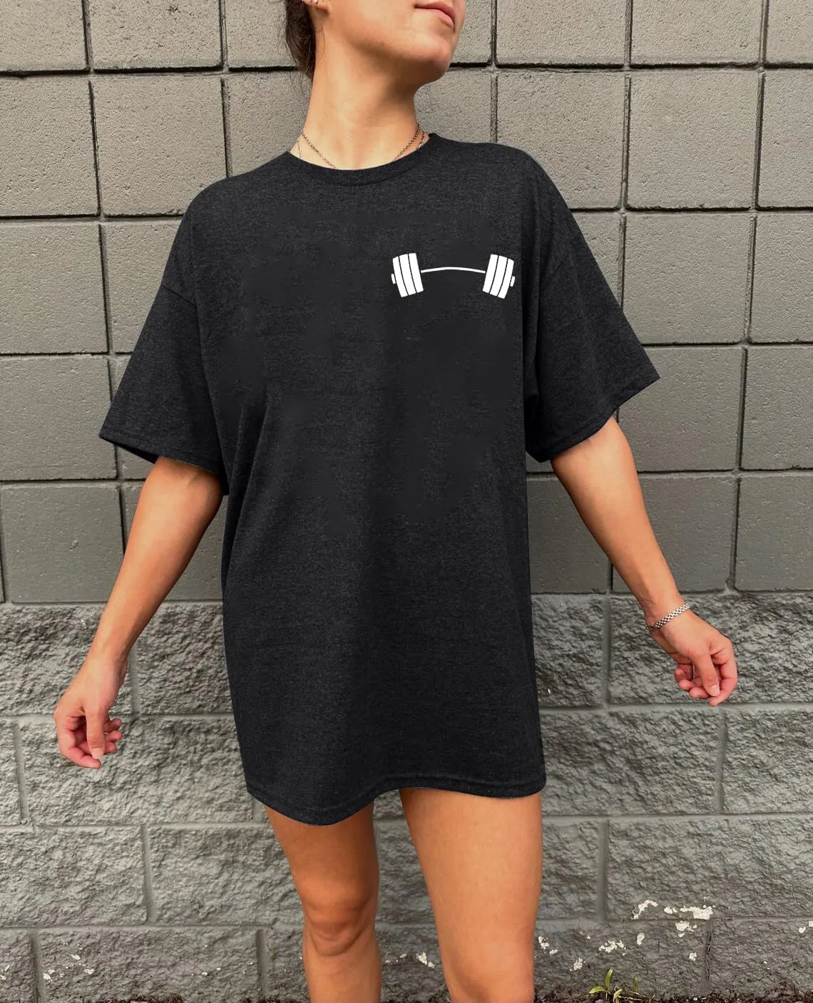 Funny Workout Shirts Women Oversized Gym Weightlifting Graphic Tshirt Everything Hurts and I'm Hungry Tee Tops