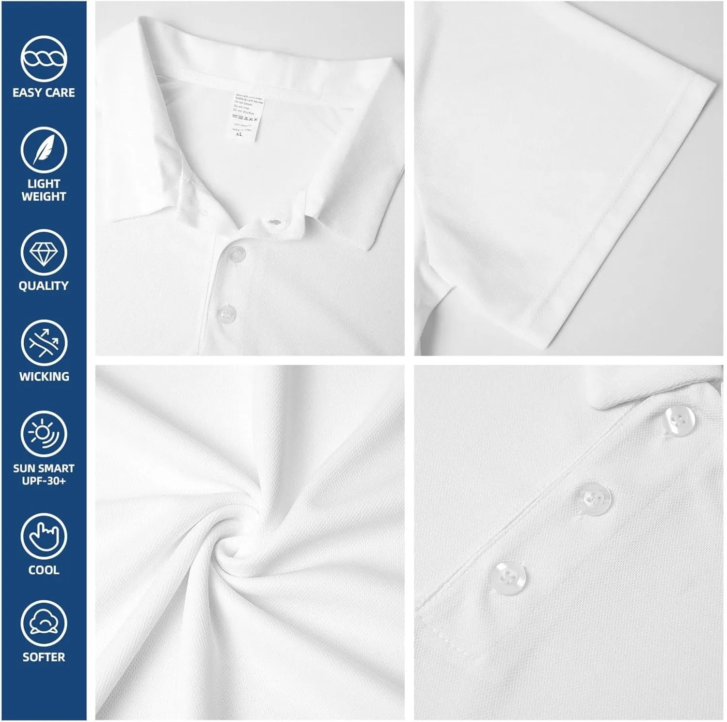 Golf Polos for Men Quick-Dry Athletic Mens Polo Shirts Short Sleeve Summer Casual Moisture Wicking Golf Shirt