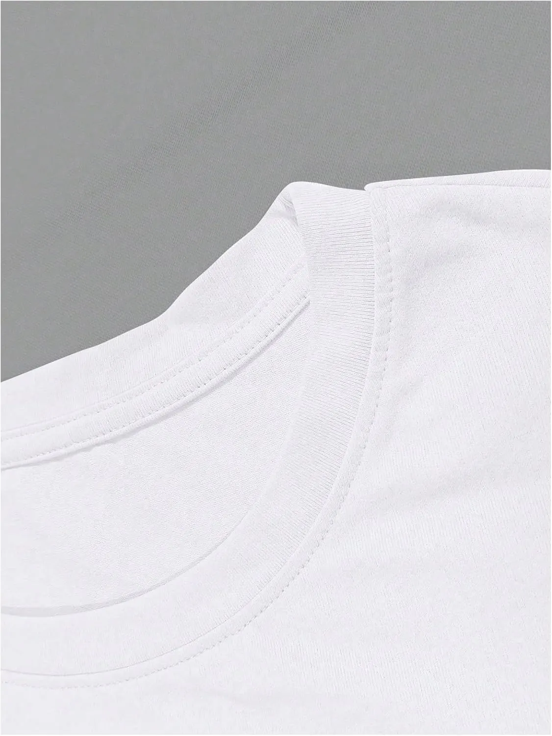 GORGLITTER Men's Novelty Letter Graphic Crewneck T-Shirt Casual Half Sleeve Oversized Tee Tops