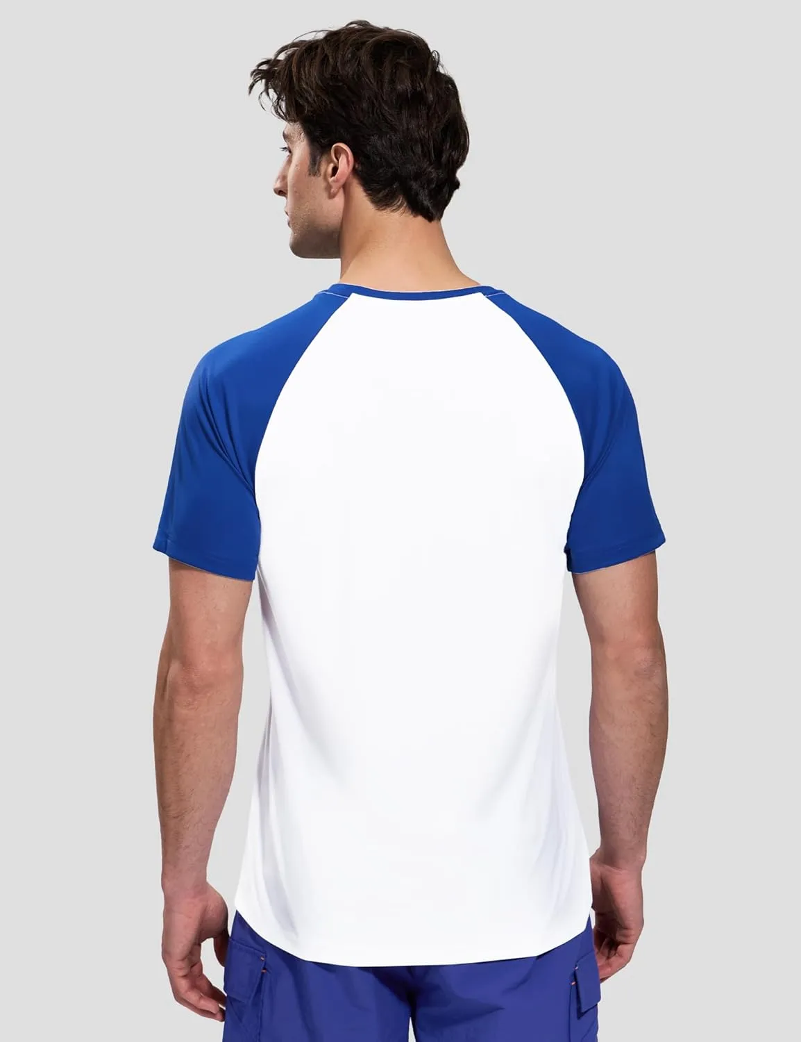 Haimont Men's UPF 50  Short Sleeve Rash Guard Fishing Shirts Quick Dry Workout Outdoor Tee Shirt