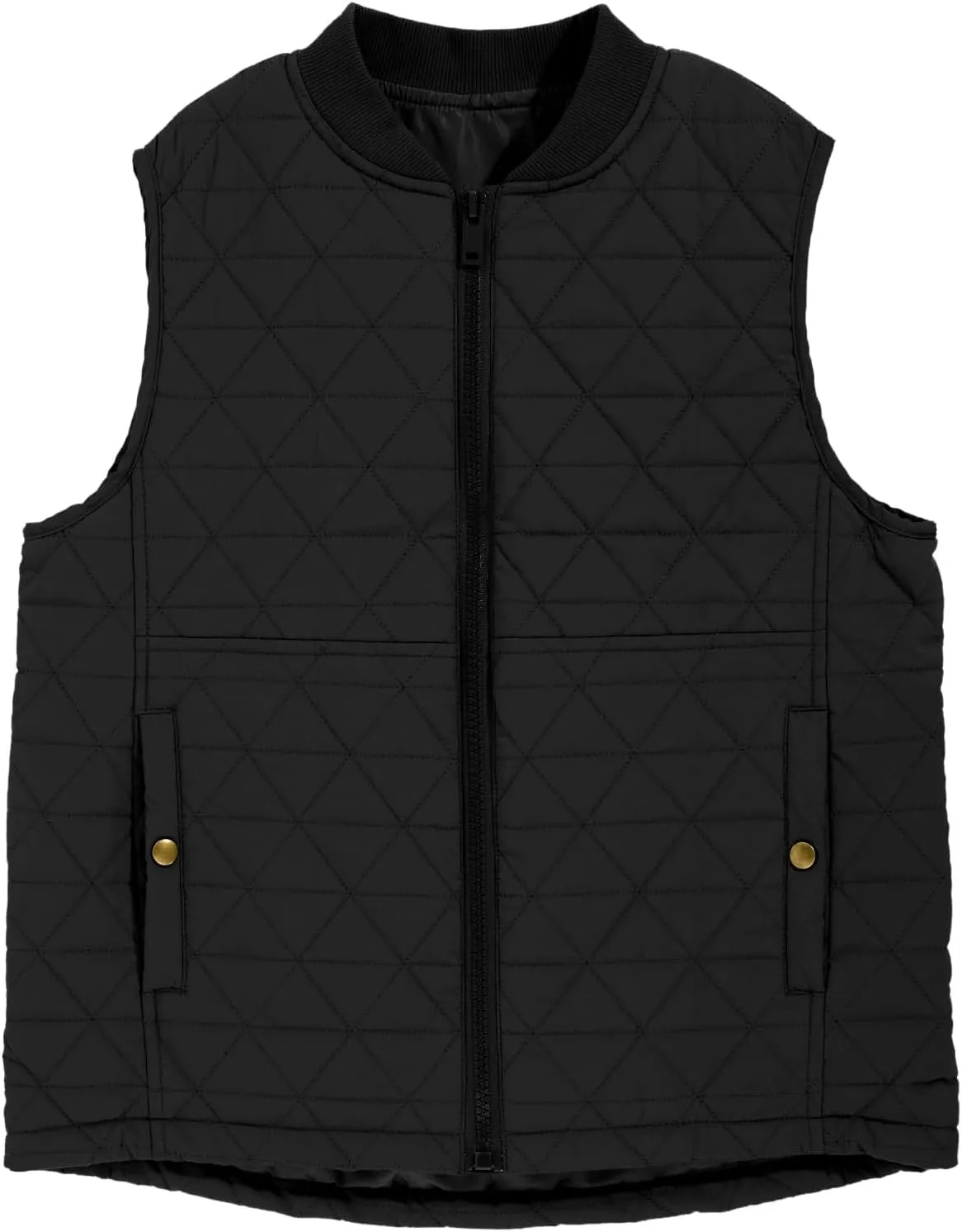 Haloumoning Boys Zip Up Puffer Vest Kids Lightweight Quilted Sleeveless Jackets Outerwear with Pockets 4-14 Years