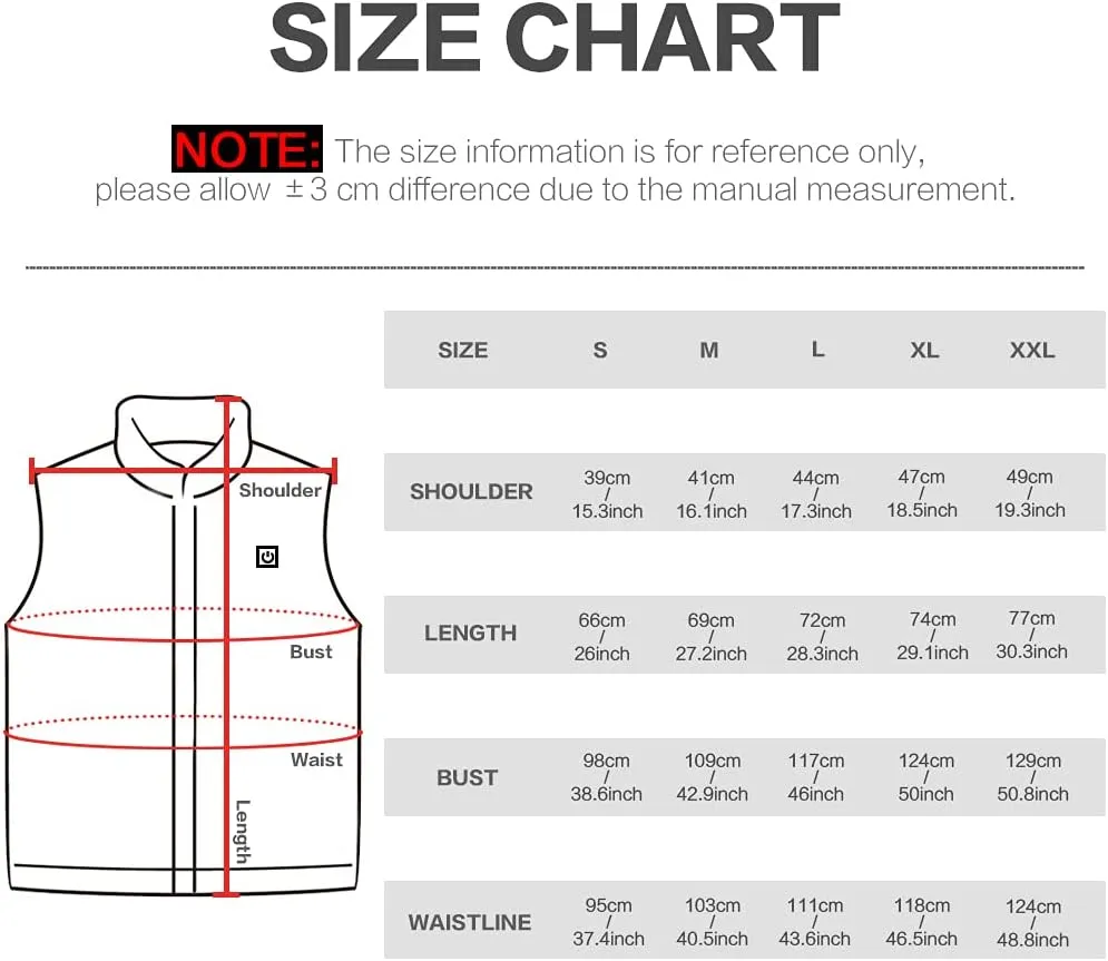 Heated Vest for Men and Women with Battery Pack Rechargeable Heated vests Warming Lightweight Heating Vest