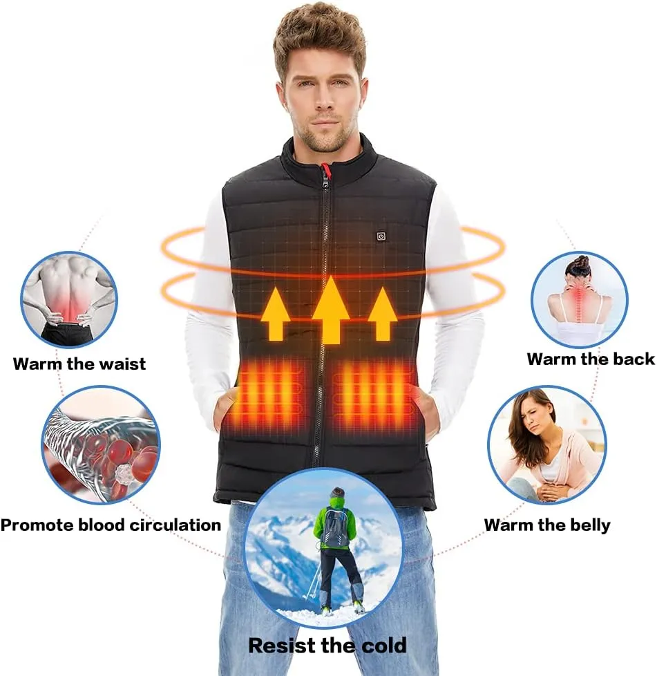 Heated Vest for Men and Women with Battery Pack Rechargeable Heated vests Warming Lightweight Heating Vest