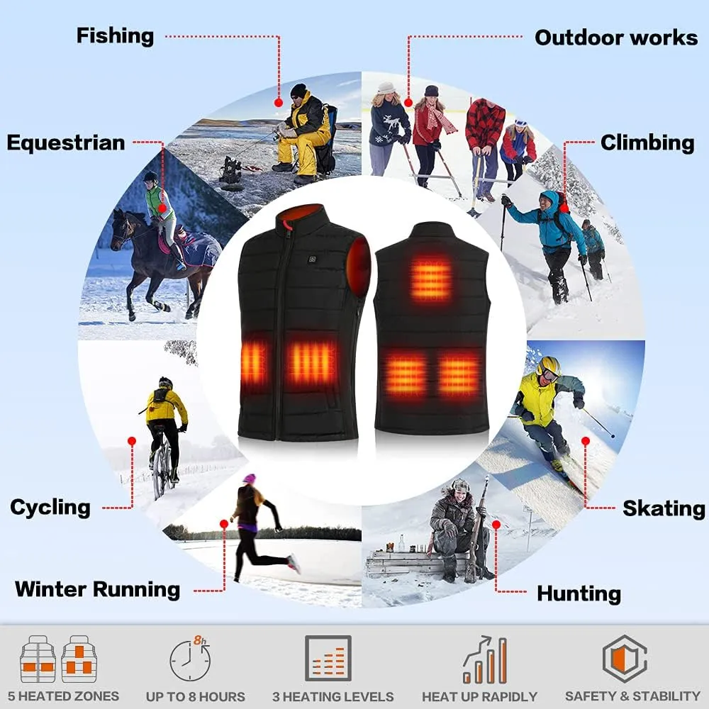 Heated Vest for Men and Women with Battery Pack Rechargeable Heated vests Warming Lightweight Heating Vest