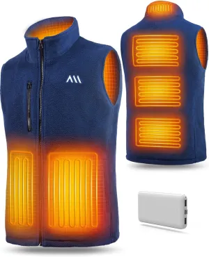 Heated Vest with Battery Pack, Warming Fleece Electric Vest for Men, Mens Heated Vests Rechargeable