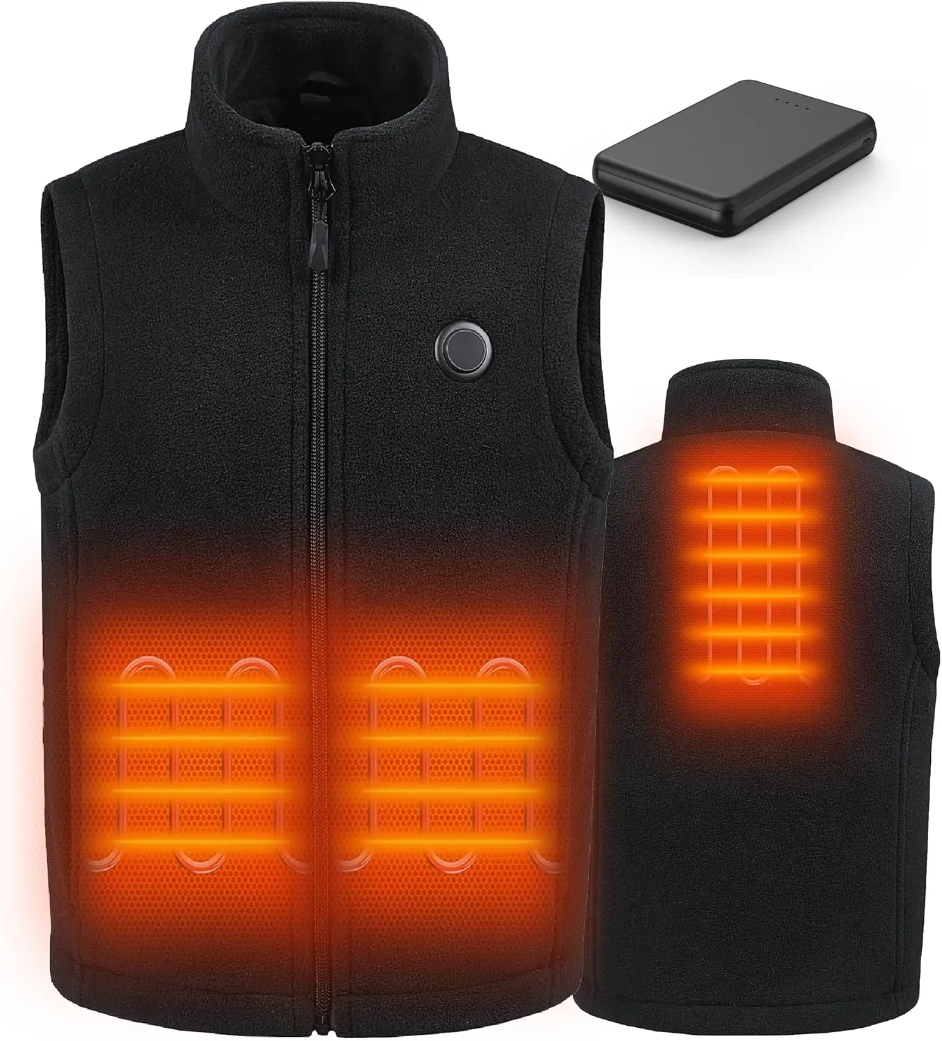 HEWINZE Kids Heated Vest,Fleece vest for Kids, Electric Heating Warming Vest with 5V Battery Pack.