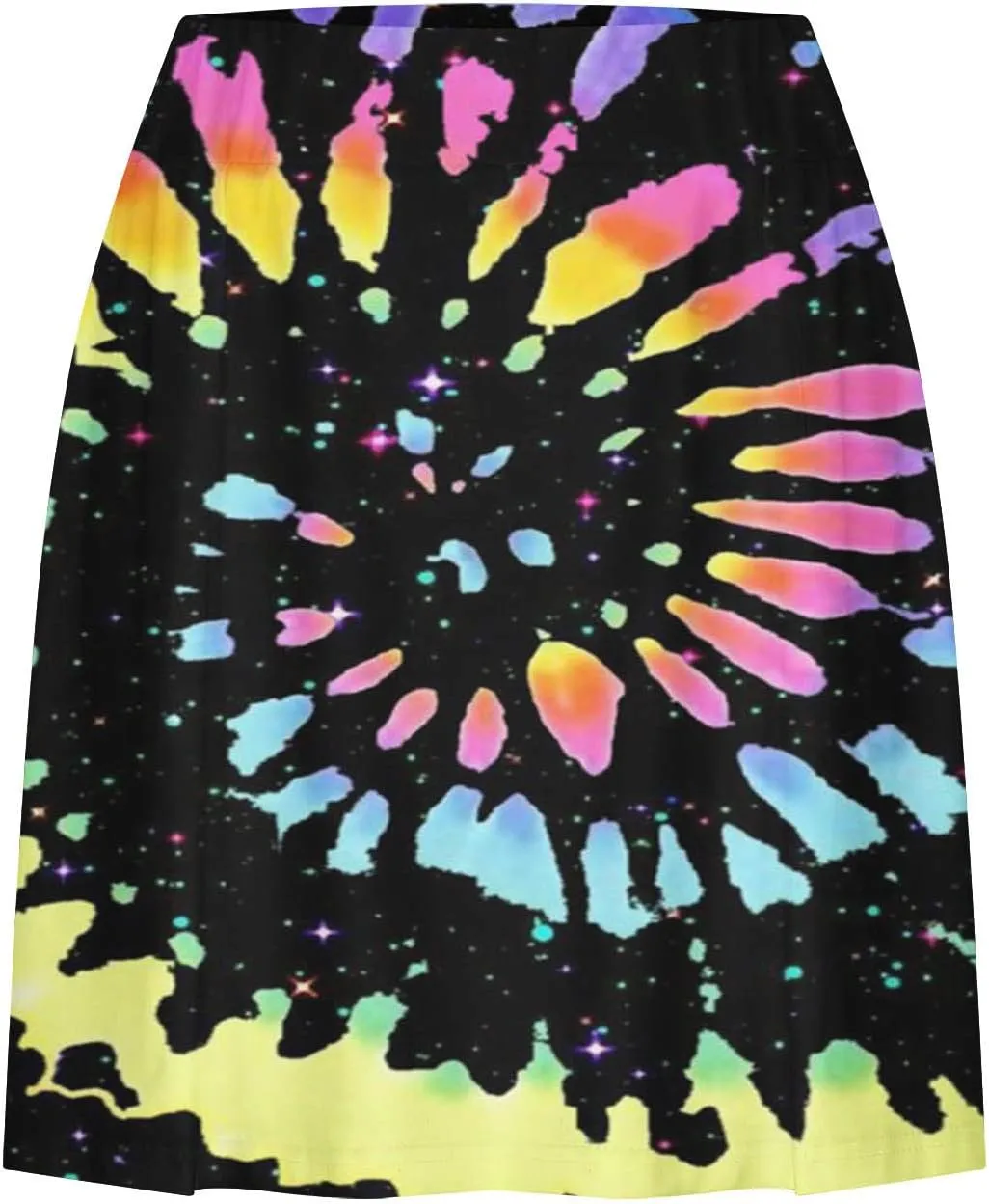 hlysgo Women's Athletic Workout Tennis Skorts Summer Trendy Tie-Dye Print High Waist Flowy Mini Skirt with Inner Shorts