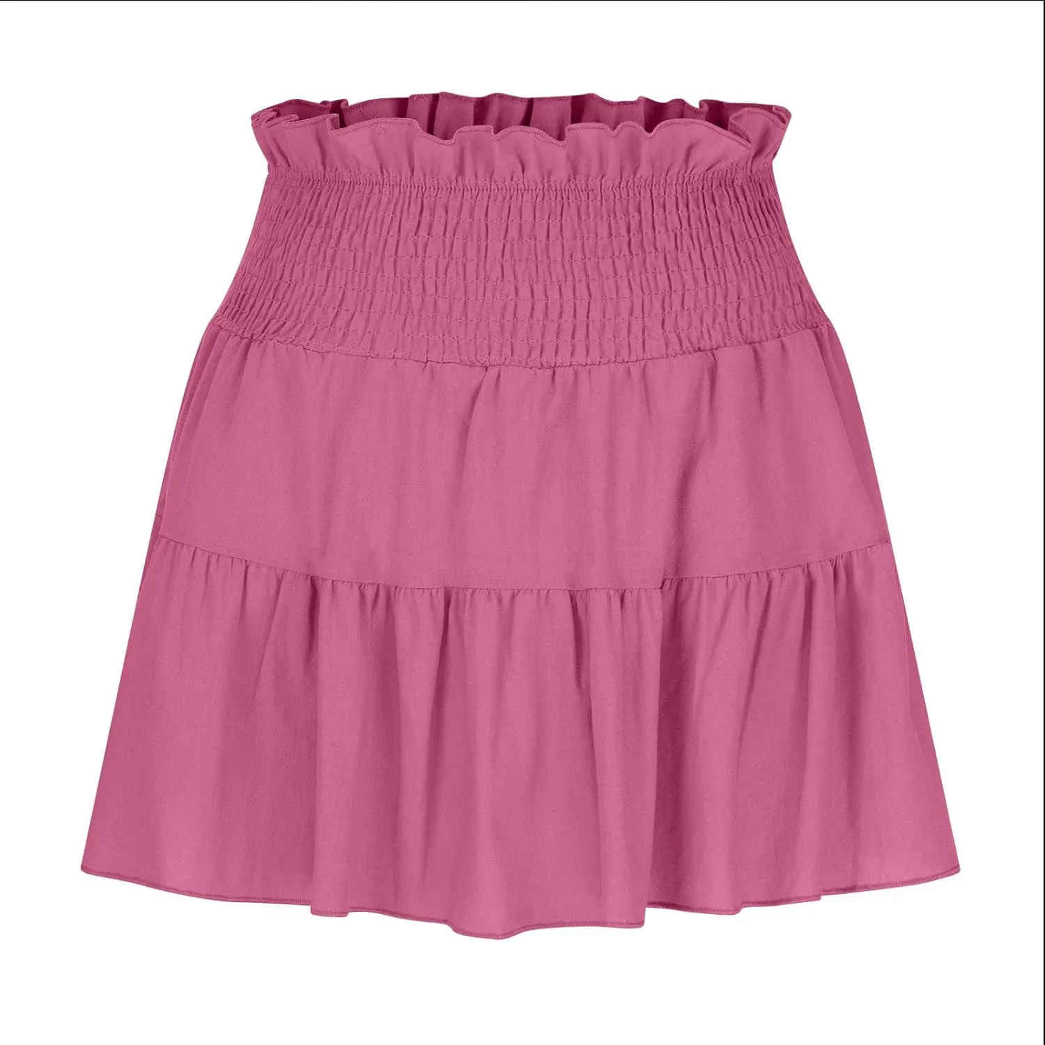hlysgo Womens Skirts 2025 Summer Flowy A Line Short Skirt High Waisted Ruffle Mini Skirts Peplum Cute Skirt for Teen Girls