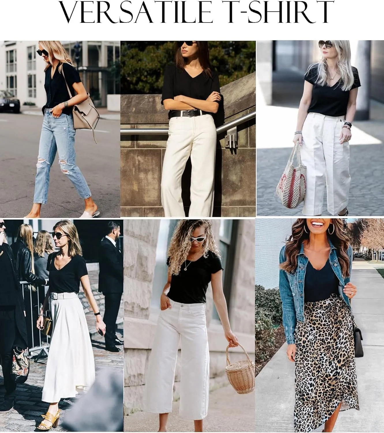 HOTOUCH Womens T Shirts Short Sleeve V Neck Basic Tee Soft Casual Loose Fit Summer Tops Outfits 2025 Fashion