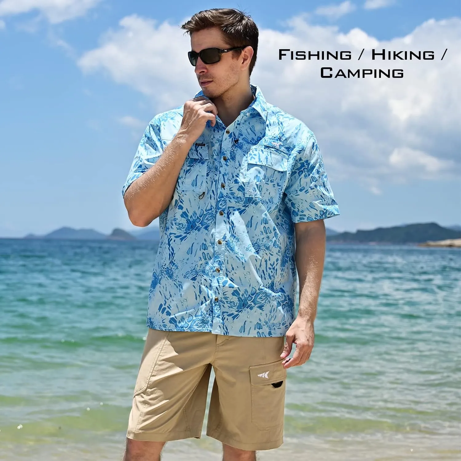 KastKing Rekon Men's Fishing Cargo Shorts, Quick Dry Casual Hiking Shorts for Men, Travel Golf Camping Tactical