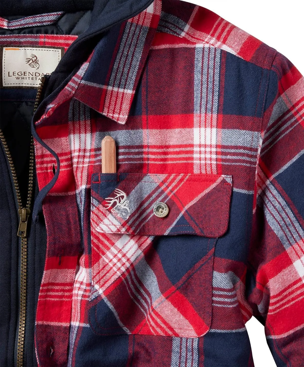 Legendary Whitetails Men's Maplewood Hooded Shirt Jacket
