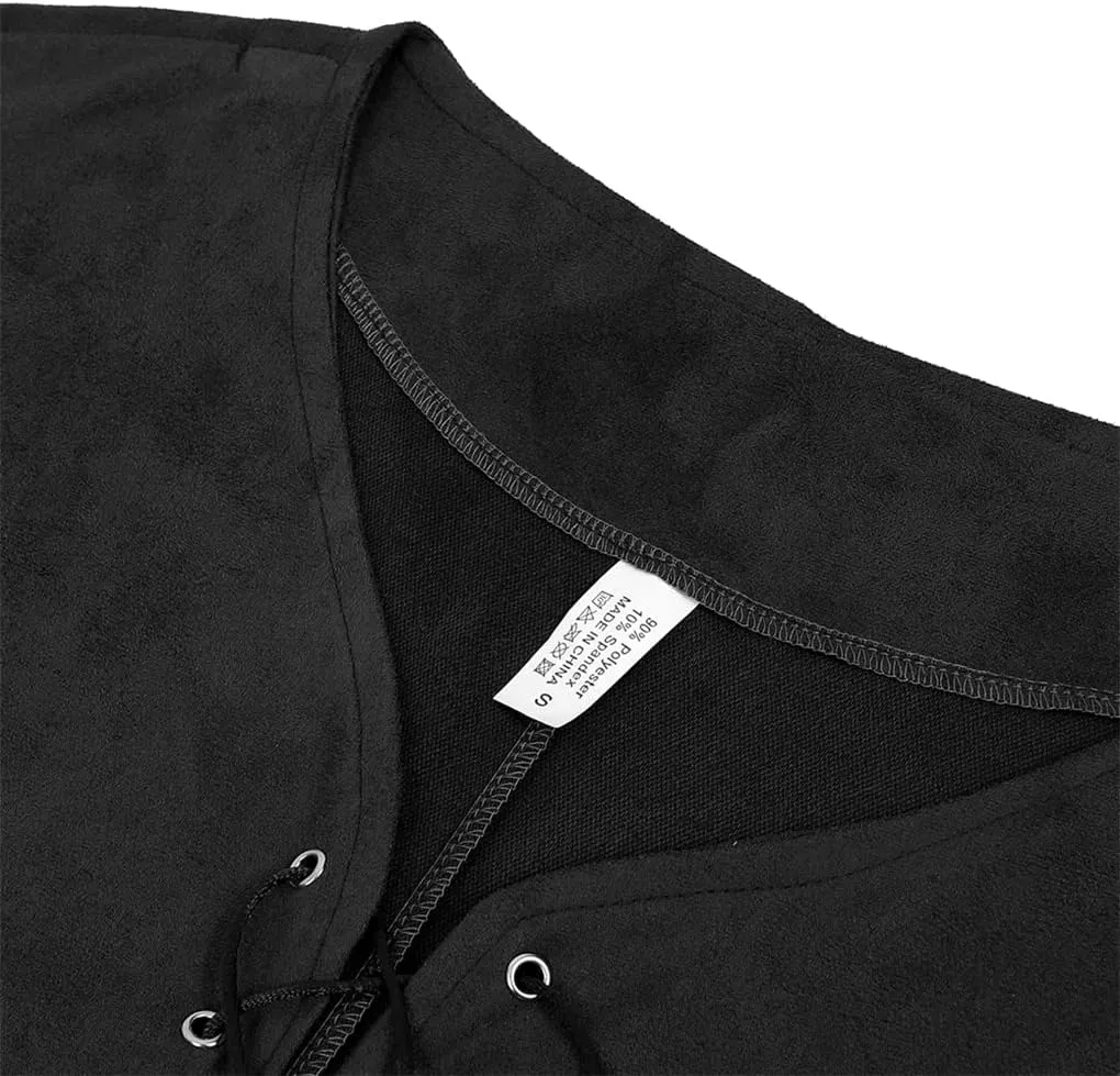 Lehauya Men's Pirate Vest Renaissance Vest Costume Pirate Costumes Medieval Steampunk Gothic Waistcoat