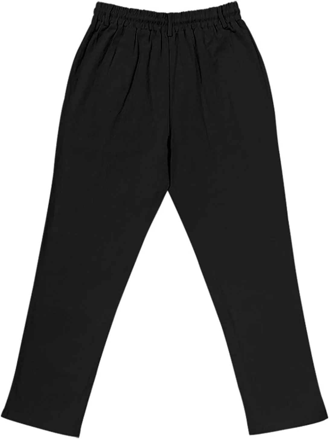 Linen Pants for Men Summer Lightweight Plain Casual Pants Beach Vacation Slacks Loose Fit Drawstring Waist Trousers