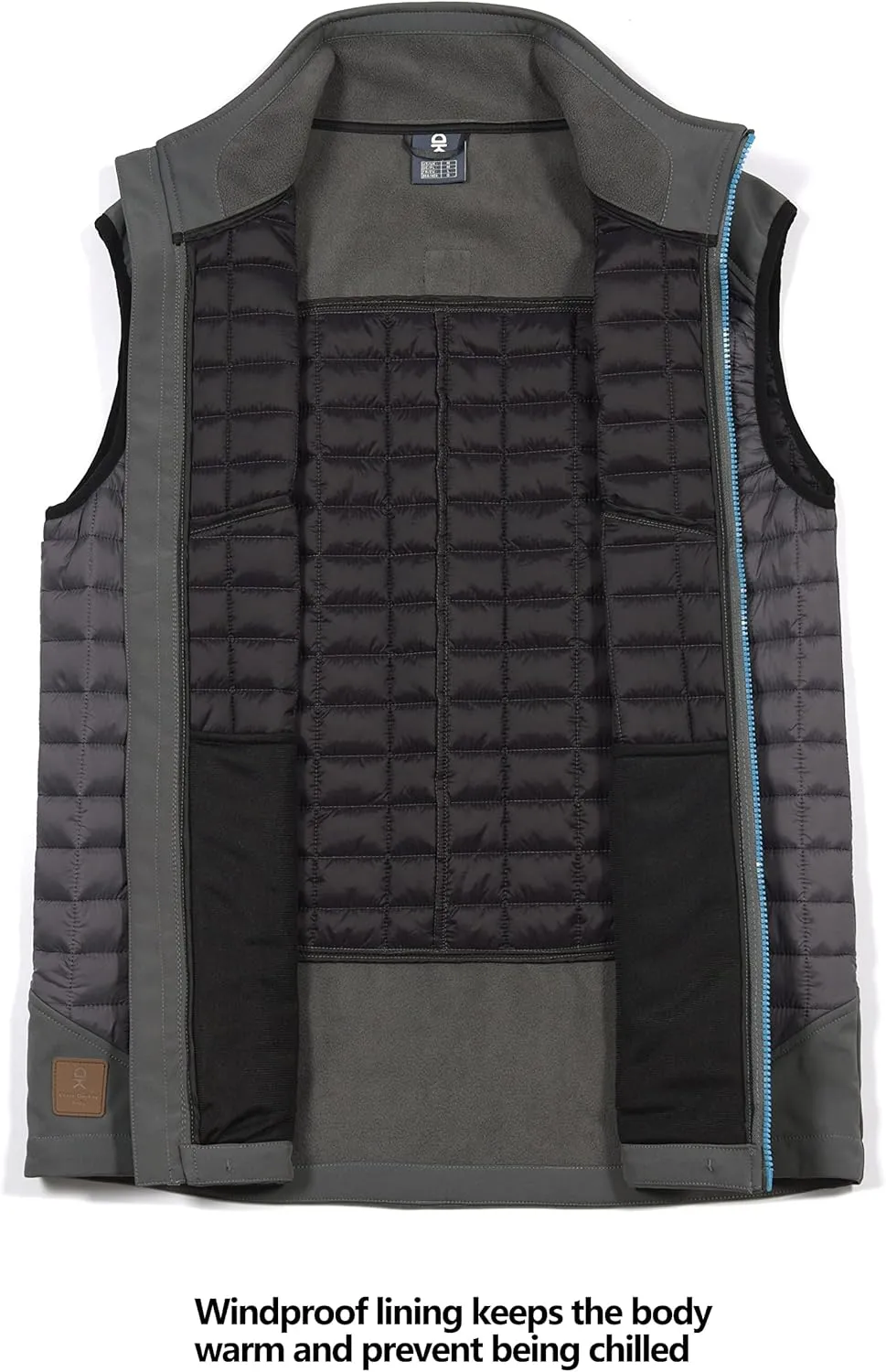 Little Donkey Andy Mens Lightweight Puffer Vest, Warm Outdoor Sleeveless Jacket for Hiking Travel Running