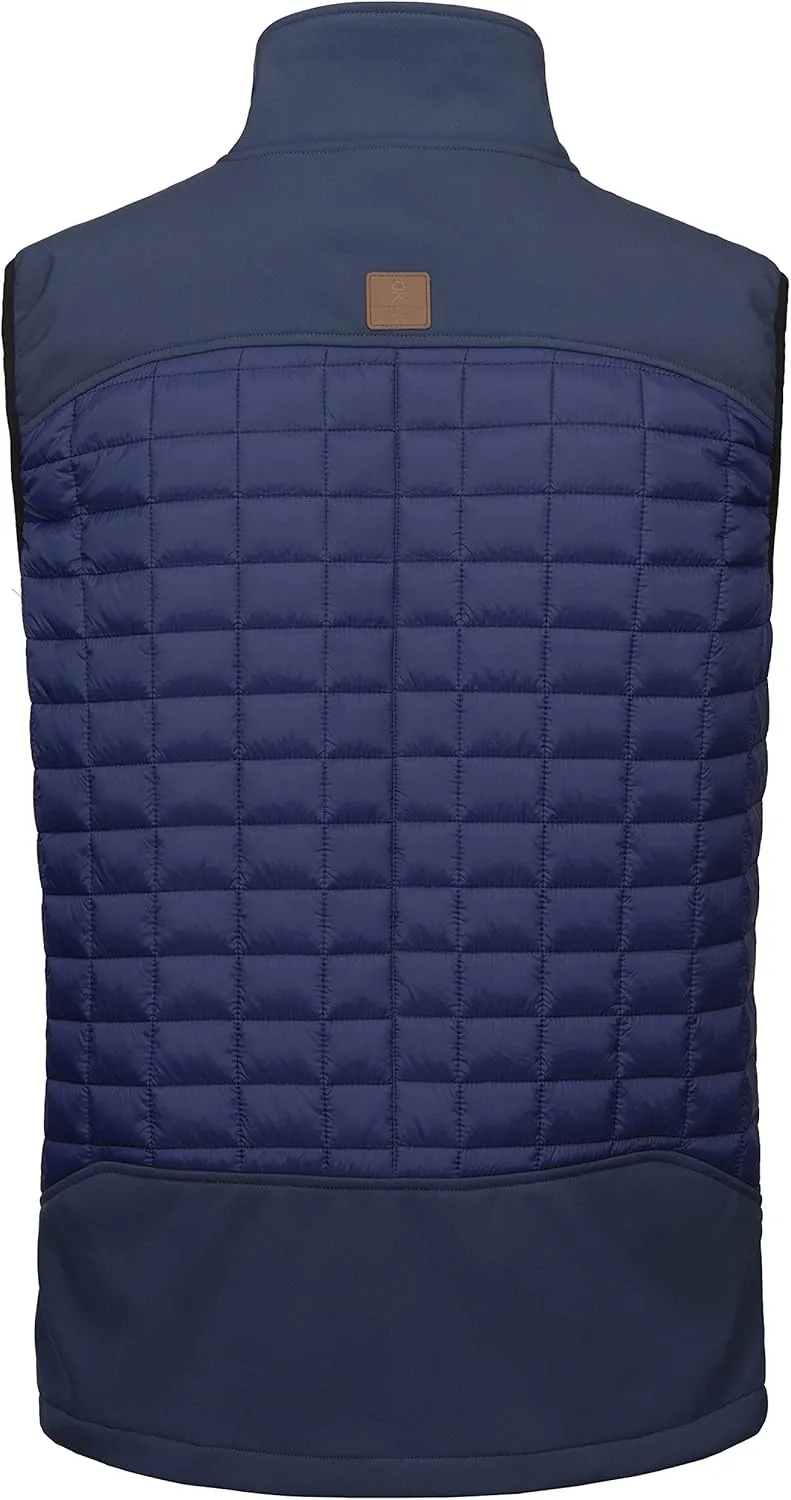 Little Donkey Andy Mens Lightweight Puffer Vest, Warm Outdoor Sleeveless Jacket for Hiking Travel Running