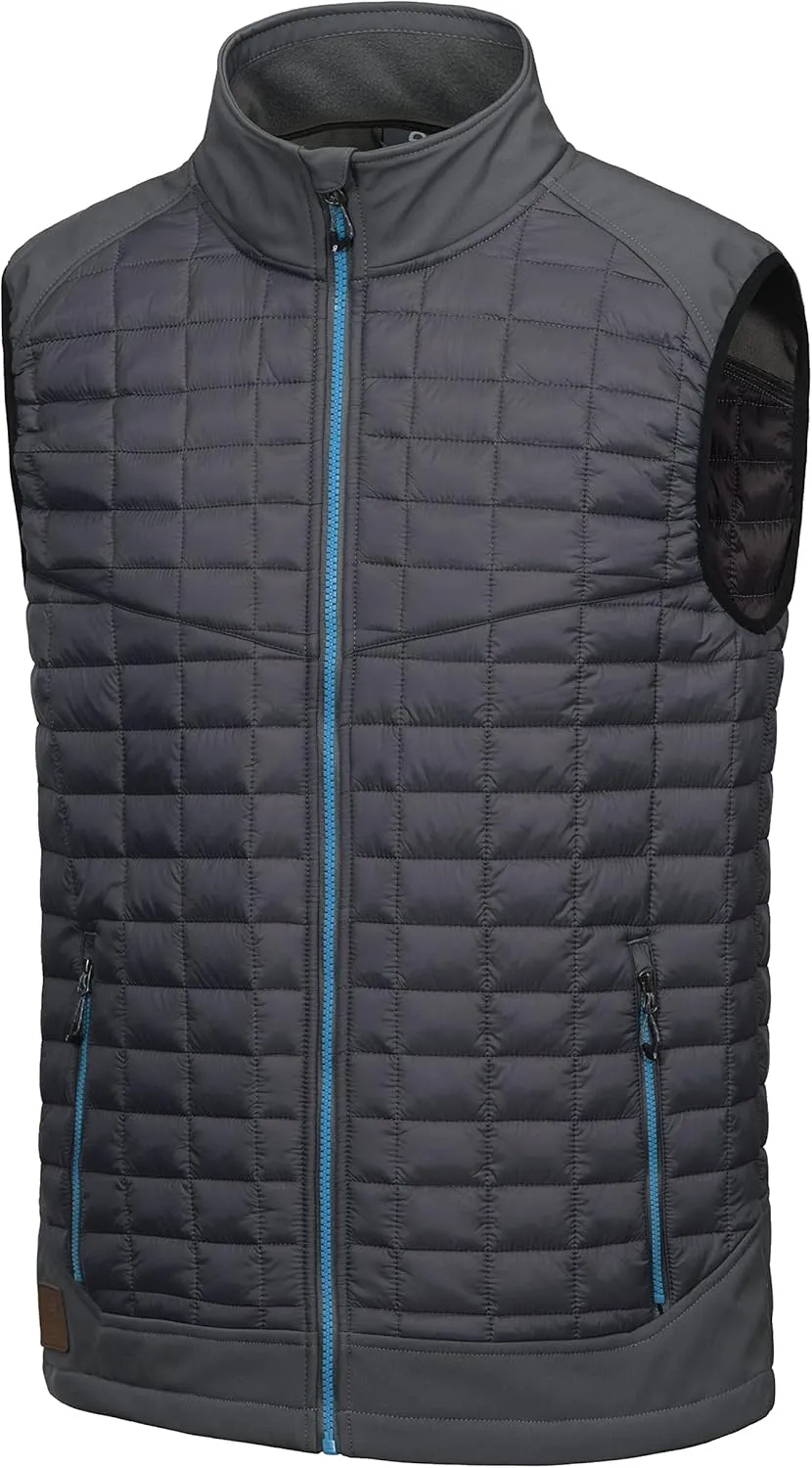 Little Donkey Andy Mens Lightweight Puffer Vest, Warm Outdoor Sleeveless Jacket for Hiking Travel Running