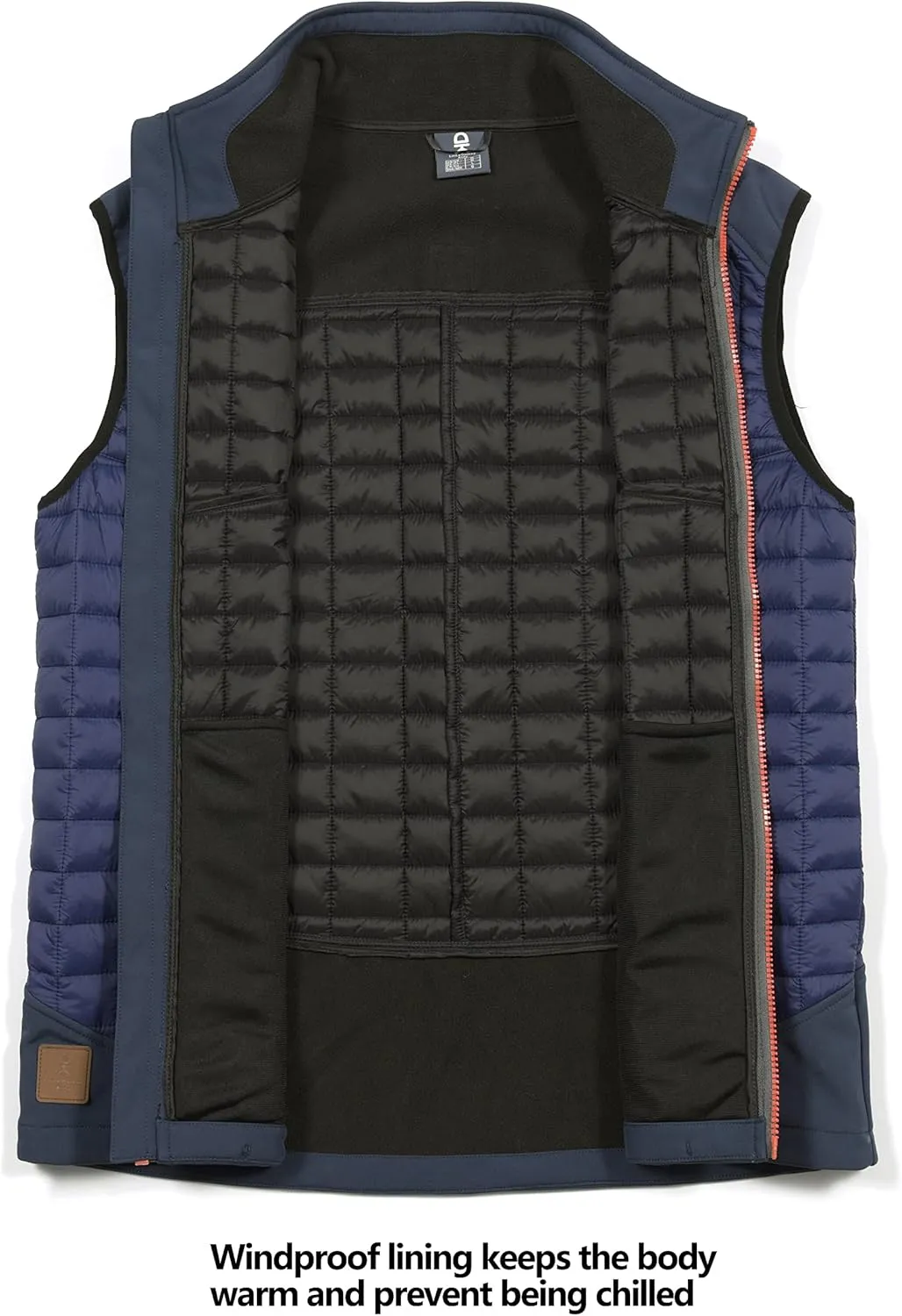 Little Donkey Andy Mens Lightweight Puffer Vest, Warm Outdoor Sleeveless Jacket for Hiking Travel Running