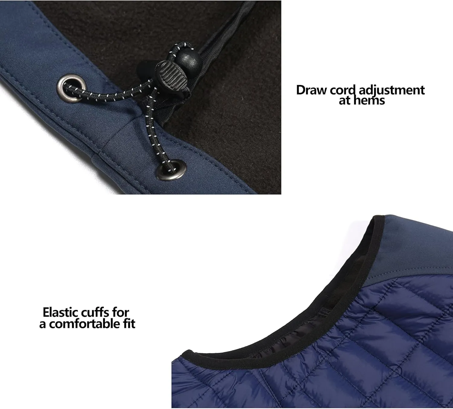 Little Donkey Andy Mens Lightweight Puffer Vest, Warm Outdoor Sleeveless Jacket for Hiking Travel Running