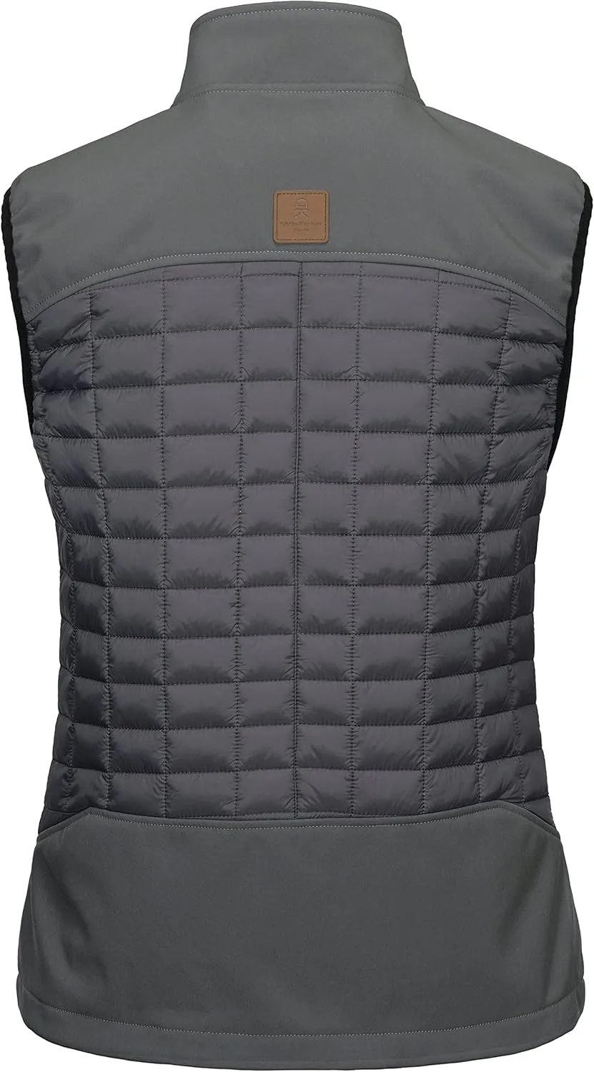 Little Donkey Andy Women's Lightweight Puffer Vest, Warm Outdoor Sleeveless Jacket for Hiking Travel Running Golf