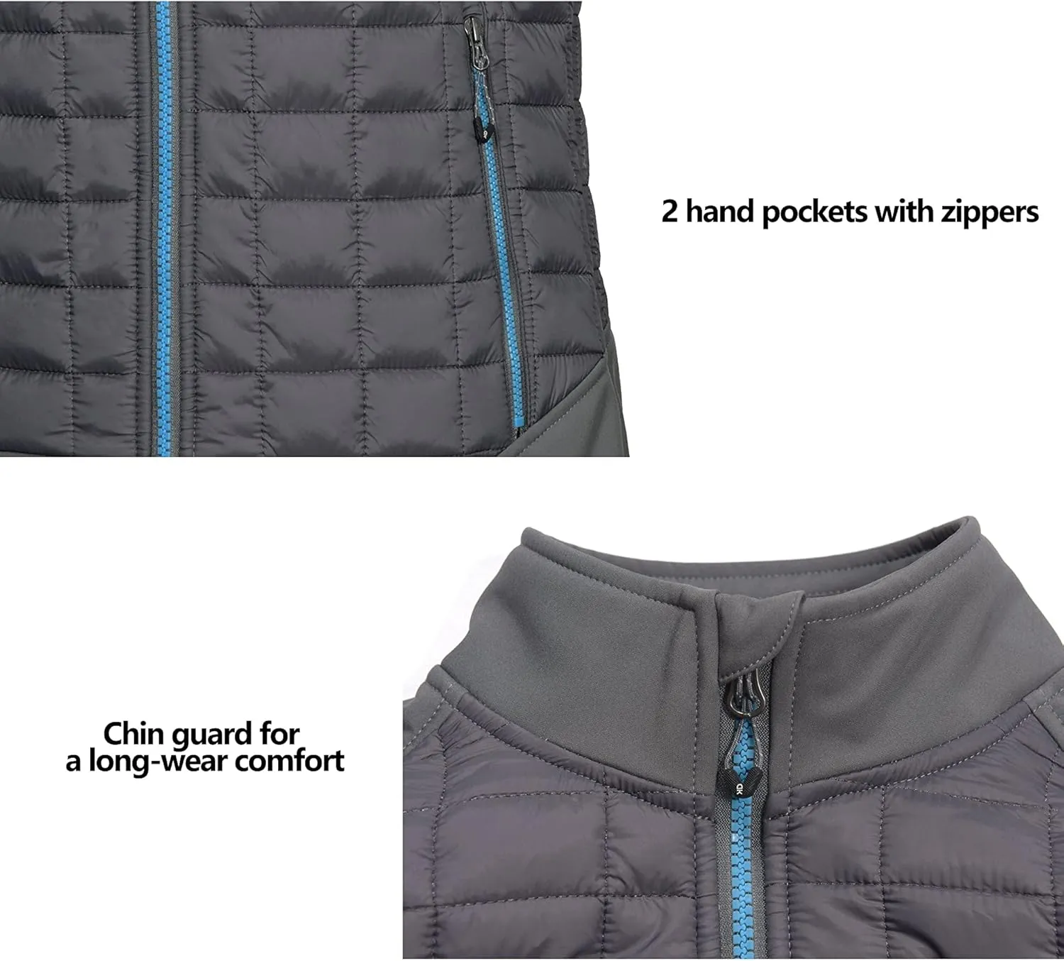 Little Donkey Andy Women's Lightweight Puffer Vest, Warm Outdoor Sleeveless Jacket for Hiking Travel Running Golf
