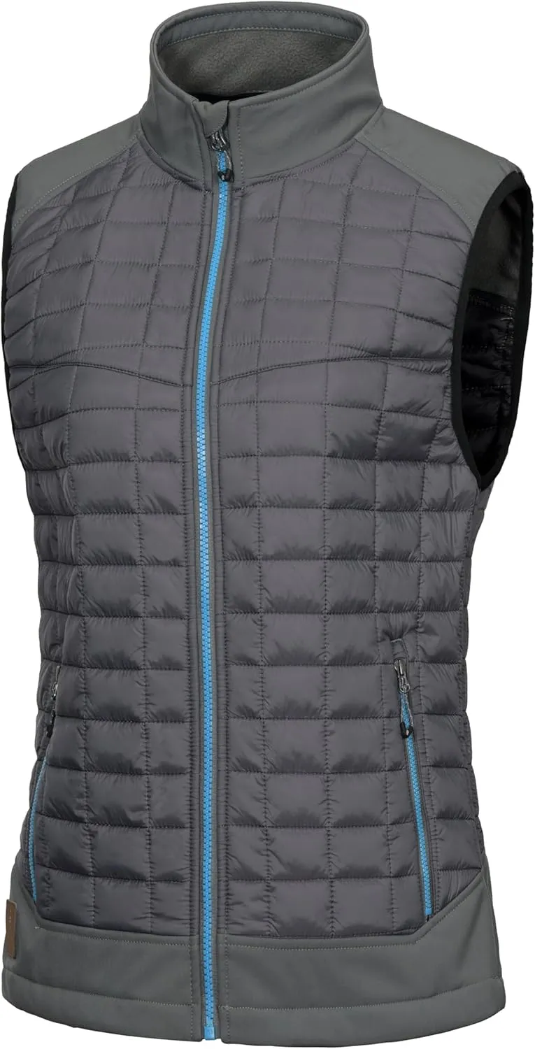 Little Donkey Andy Women's Lightweight Puffer Vest, Warm Outdoor Sleeveless Jacket for Hiking Travel Running Golf