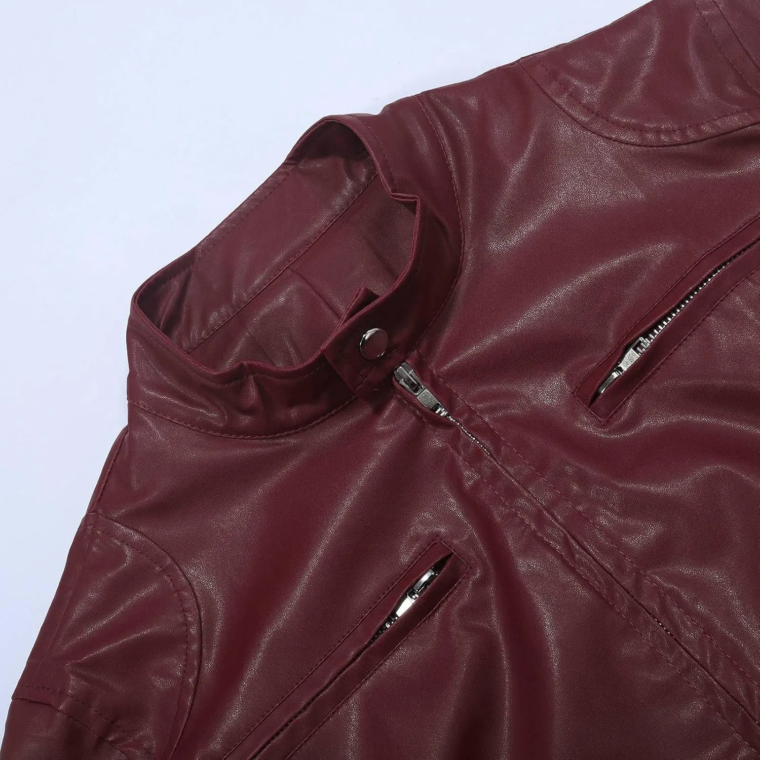 Long Retro Slim Men's Pants Autumn/Winter Punk Casual Suit Leather Leather Pants Two Piece Suit Suit Inner