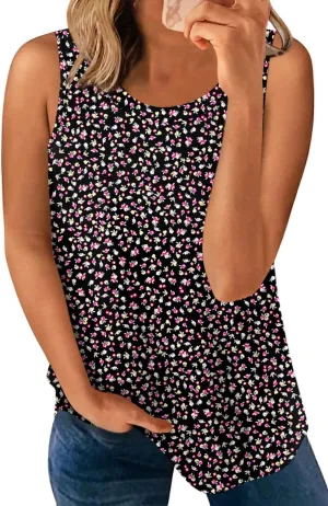 LONGYUAN Womens Tank Tops 2025 Casual Tunics Loose Sleeveless Summer Tops Basic Ladies Tee Shirts M-3XL