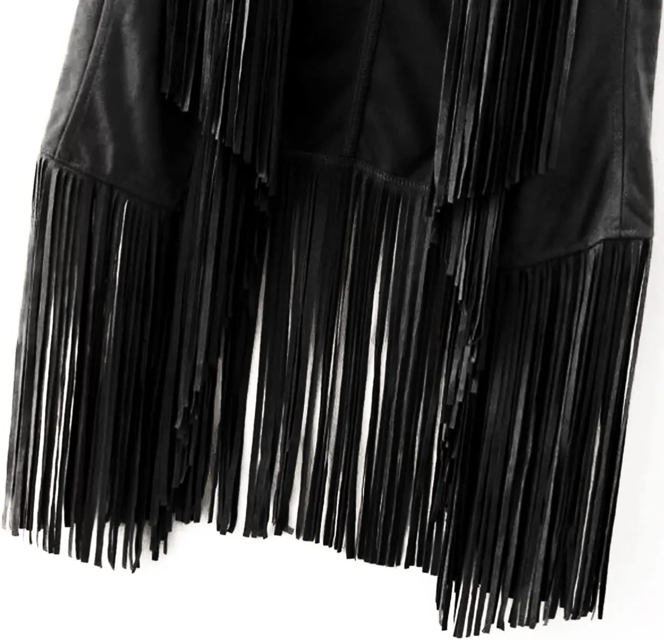 LYANER Women's Faux Suede Tassels Vest Cardigan Open-Front Vest Cardigan Jacket