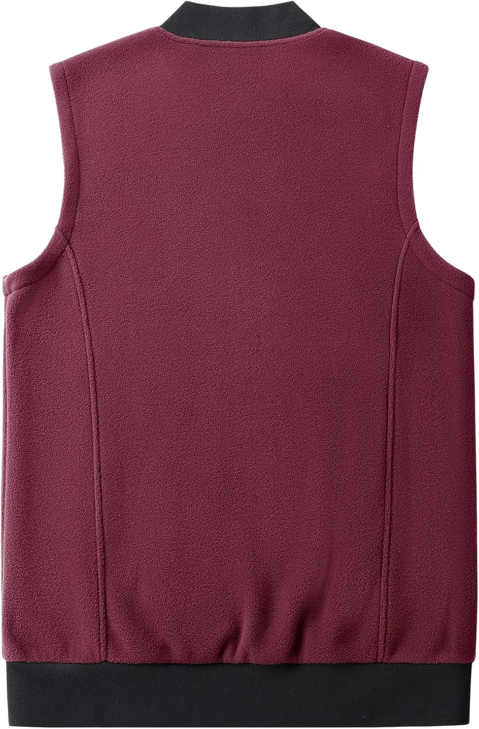Mans Fleece Vest Full-Zip Outerwear Lightweight Sleeveless Jacket With Zipper Pockets