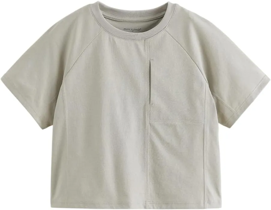 marc & janie Boys UPF50  Quick-Dry Sports Short Sleeve T-Shirt Comfort Breathable Cotton Athletic Tee 550562