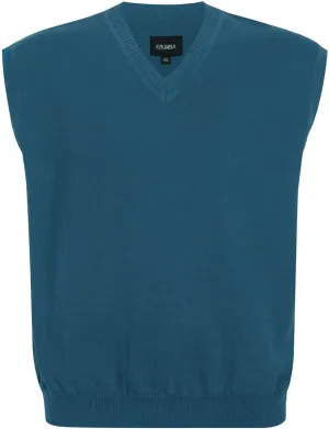 Men Oversized Sweater Vest: Plus Size Big Tall V Neck Cotton Pullover