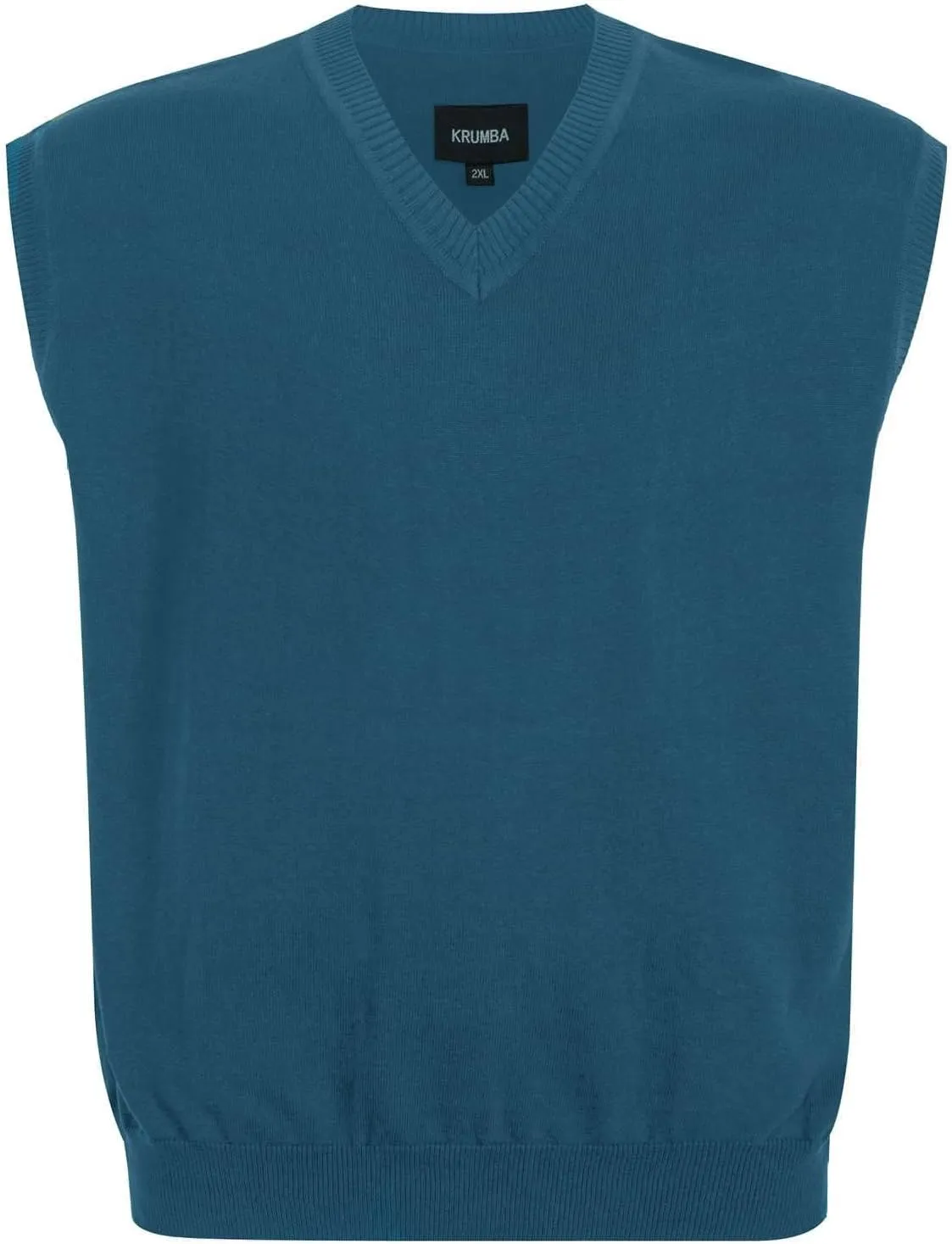 Men Oversized Sweater Vest: Plus Size Big Tall V Neck Cotton Pullover