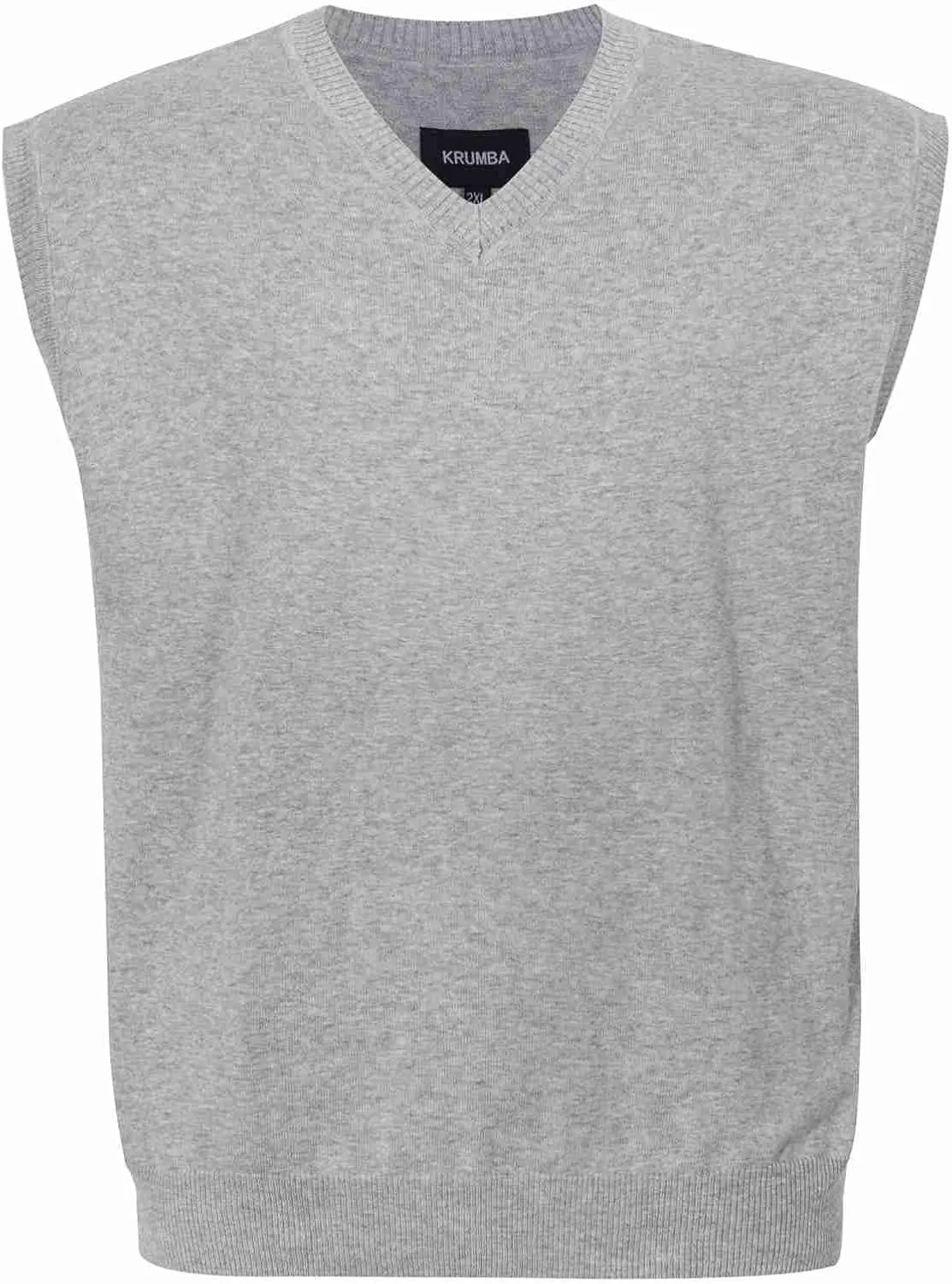 Men Oversized Sweater Vest: Plus Size Big Tall V Neck Cotton Pullover
