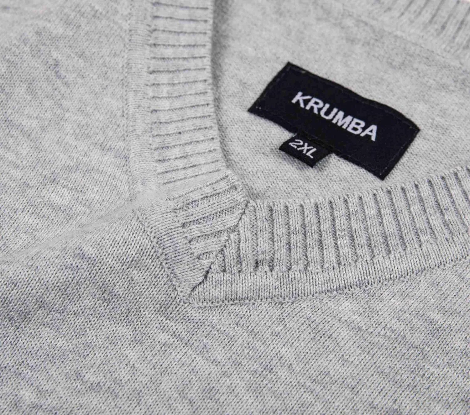 Men Oversized Sweater Vest: Plus Size Big Tall V Neck Cotton Pullover