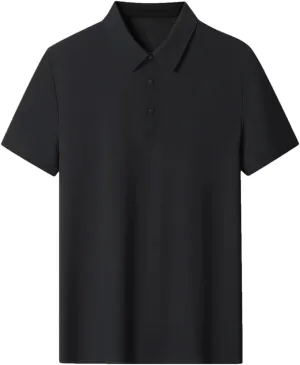 Men Polo Shirts Summer Classic Short-Sleeved Tee Breathable Quick Dry Nylon Golf T Shirts