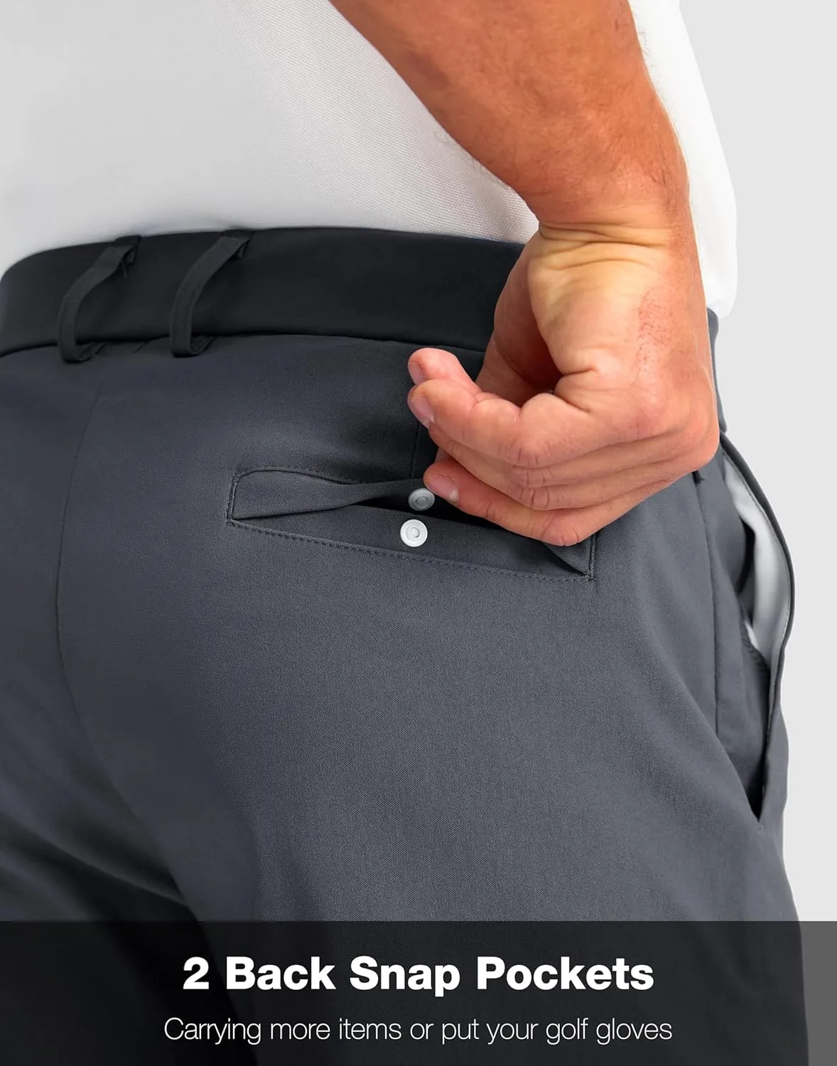 Men's Golf Shorts with 5 Pockets 11" Inseam Stretch Quick Dry Casual Work Dress Shorts for Men