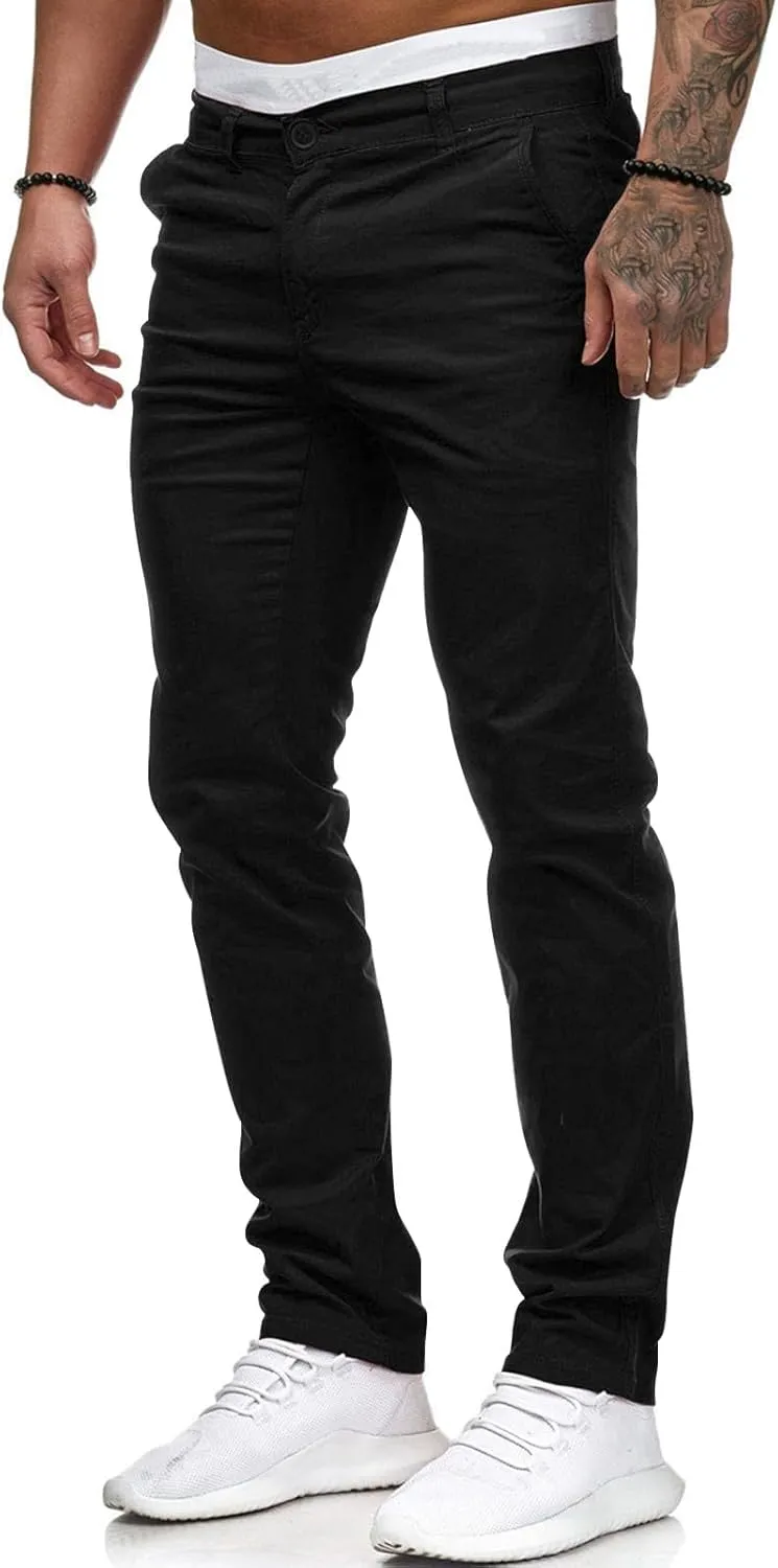 Mens Slim Fit Dress Pants Business Casual Work Suit Pants Formal Dress Trousers Comfort Stretch Flat-Front Chino Golf Pants