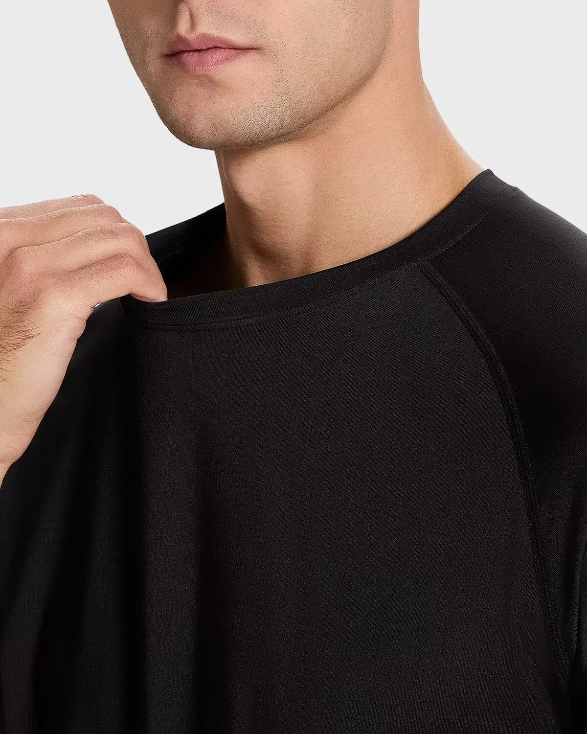 Men's Sun Protection Shirts Lightweight Athletic Quick Dry Rash Guard Cooling Tee with Silver Ion Tech