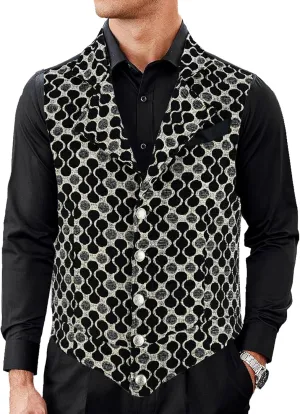Mens Victorian Suit Vest Steampunk Gothic Waistcoat/USA