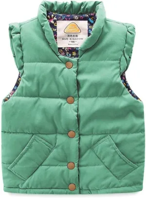 Mud Kingdom Little Girls Vests Outerwear Lightweight Cute Floral