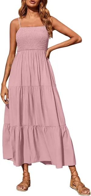 Ollysqiar Dresses Women's 2023 Floral Summer Dress Wrap V Neck Short Sleeve Belted Ruffle Hem A-Line Bohemian Dresses A02 11