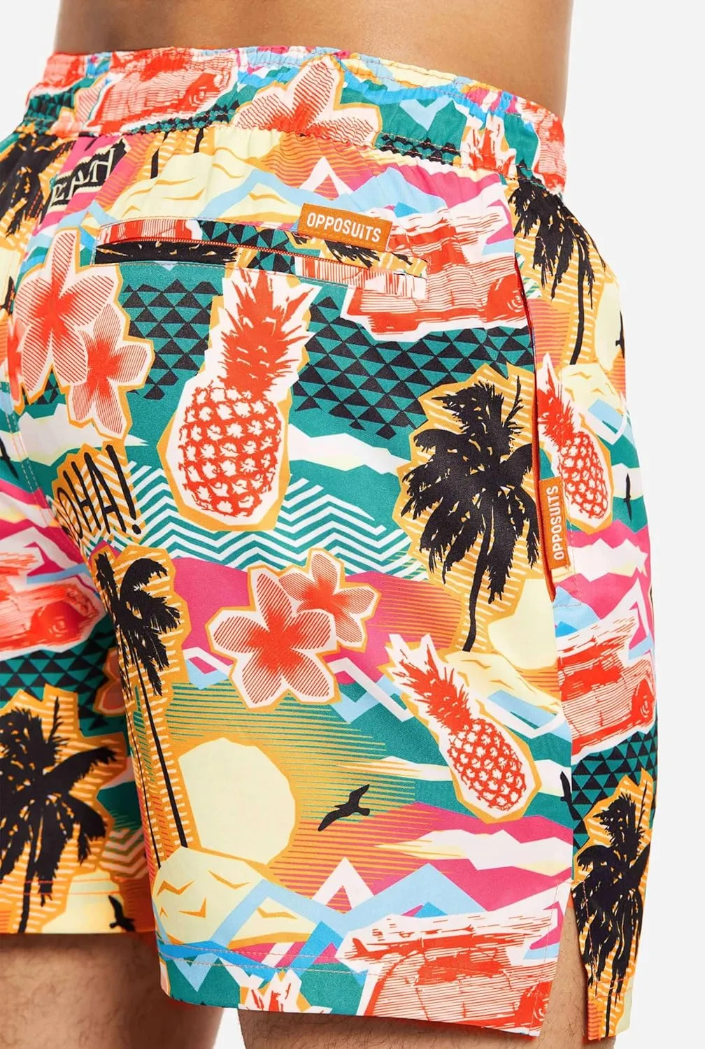 Opposuits Swim Shorts for Men - Summer Beach and Pool Shorts - Loose Fit - Including Drawstrings & Zippers