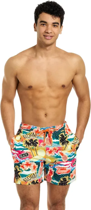 Opposuits Swim Shorts for Men - Summer Beach and Pool Shorts - Loose Fit - Including Drawstrings & Zippers