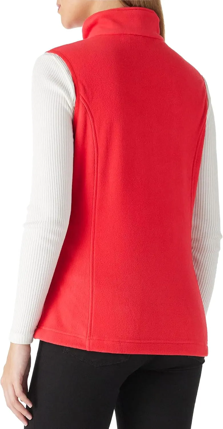 Outdoor Ventures Women's Fleece Vest, Zip Up Lightweight Soft Running Vest Outerwear Sleeveless with Pockets