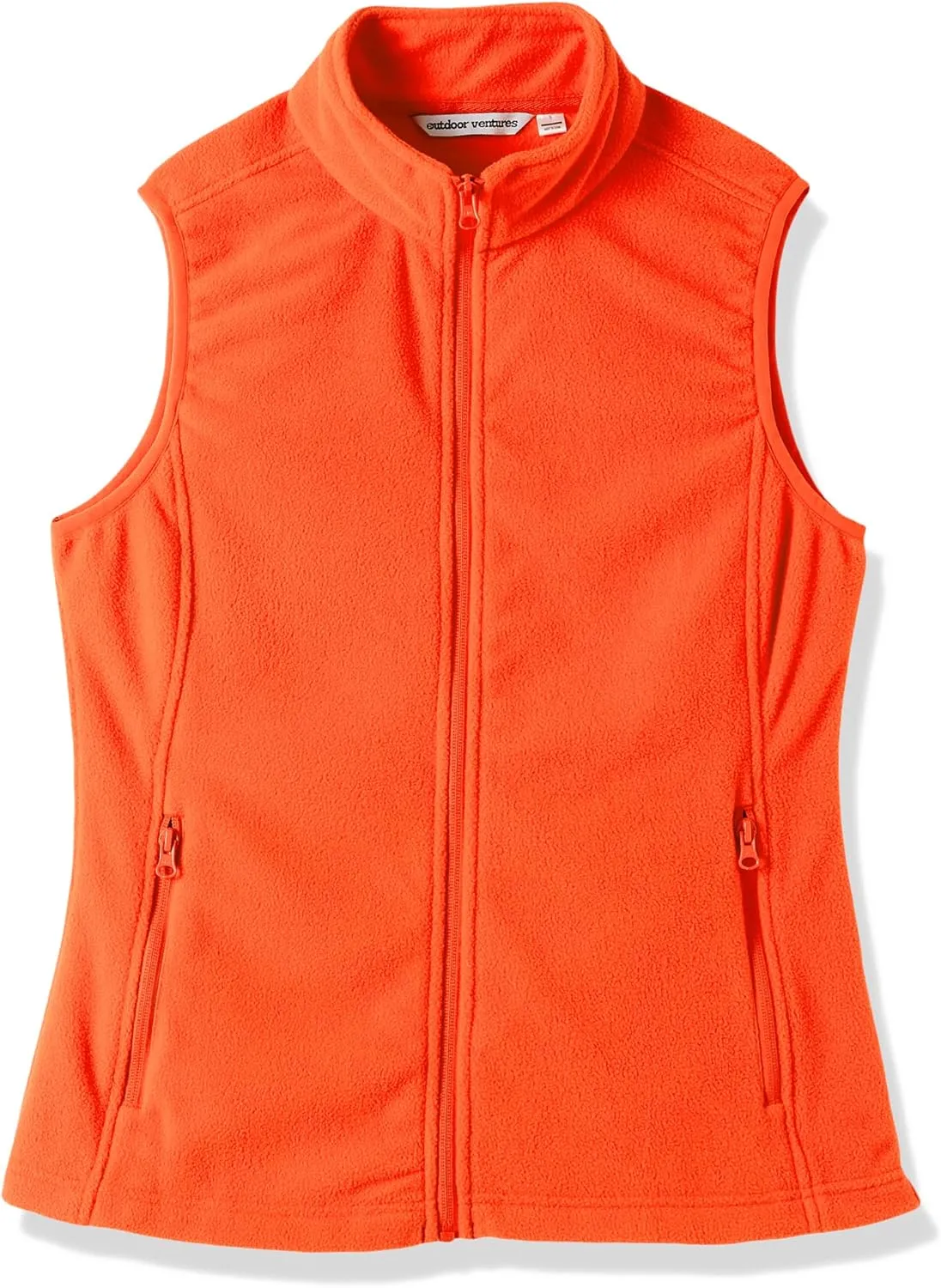 Outdoor Ventures Women's Fleece Vest, Zip Up Lightweight Soft Running Vest Outerwear Sleeveless with Pockets