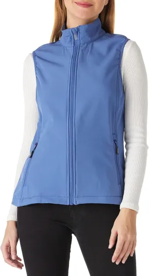 Outdoor Ventures Women's Lightweight Softshell Vest Windproof Fleece Lined Zip Up Sleeveless Jacket for Running Hiking Golf