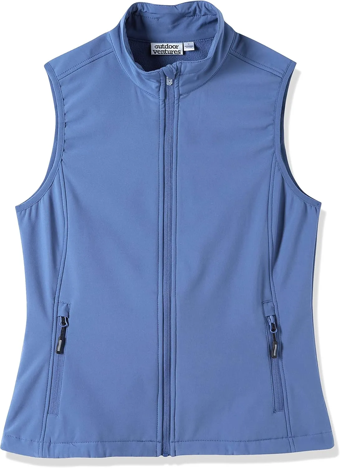 Outdoor Ventures Women's Lightweight Softshell Vest Windproof Fleece Lined Zip Up Sleeveless Jacket for Running Hiking Golf