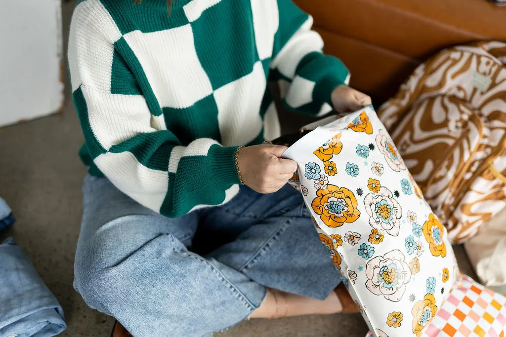 Oversized Checkered Sweater